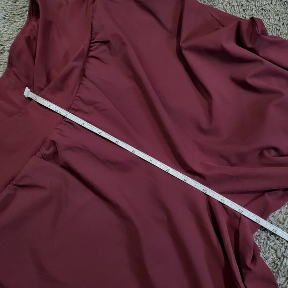 Halara Pants High Waist Yoga Crossover Pockets Brown Red - Size Medium - Picture 8 of 9